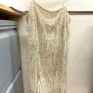 Sequined Mini Dress with fringes